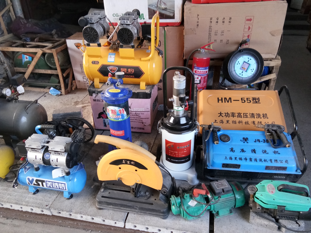 处理九成新机电工具包括电焊机,高压洗车机,空压机