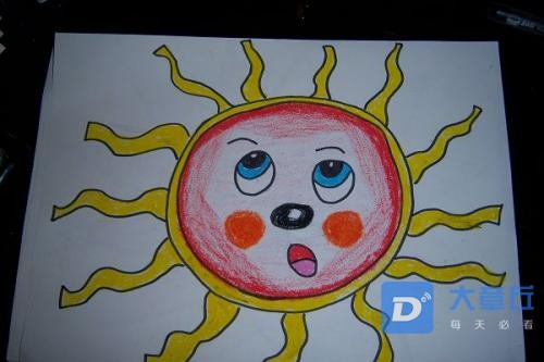 纸上画太阳心理测试图片